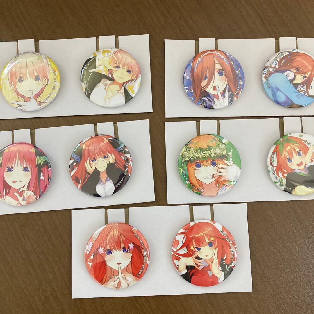 五等分の花嫁 一番くじラストワン賞クリア色紙セット缶バッジ