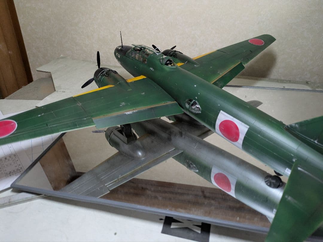 プロペラ回ります。タミヤ1/48完成品『一式陸攻11型』山本長官搭乗機