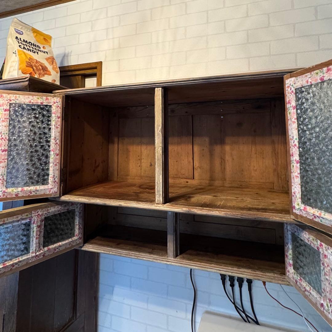 フランス　アンティーク　ウォールキャビネット　ヴィンテージ　ブロカント　シェルフ