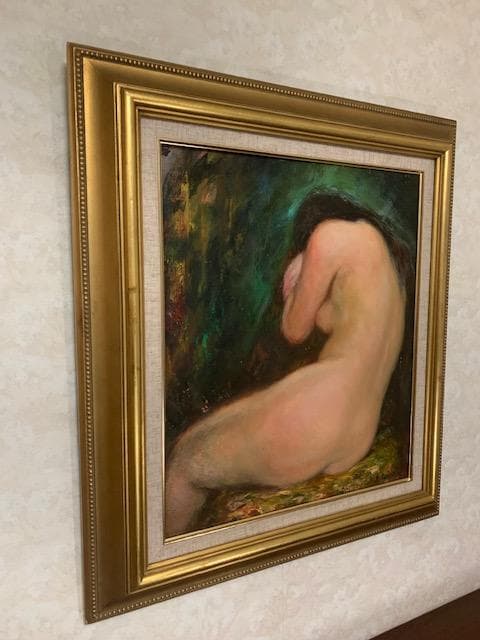 h*u様 1月30日迄の出品です❣️作者不詳⛄大型絵画⛄裸婦❣️油彩画⛄Ｆ１０号