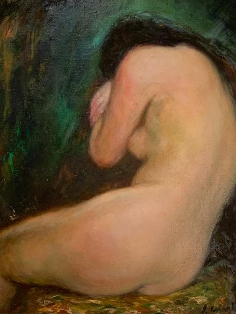 h*u様 1月30日迄の出品です❣️作者不詳⛄大型絵画⛄裸婦❣️油彩画⛄Ｆ１０号