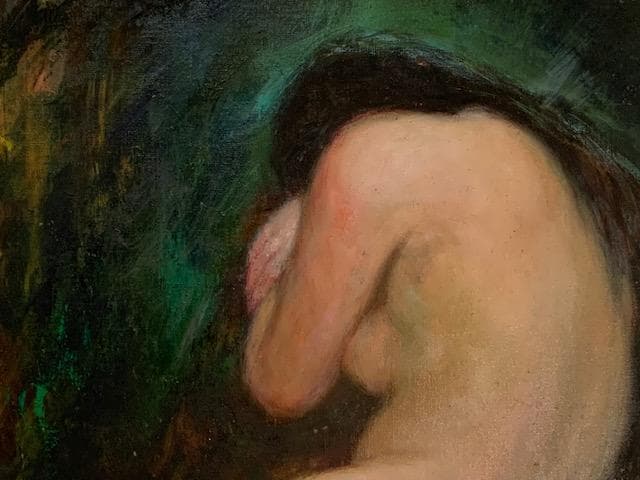 h*u様 1月30日迄の出品です❣️作者不詳⛄大型絵画⛄裸婦❣️油彩画⛄Ｆ１０号