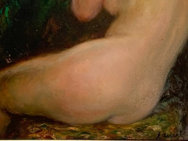 h*u様 1月30日迄の出品です❣️作者不詳⛄大型絵画⛄裸婦❣️油彩画⛄Ｆ１０号