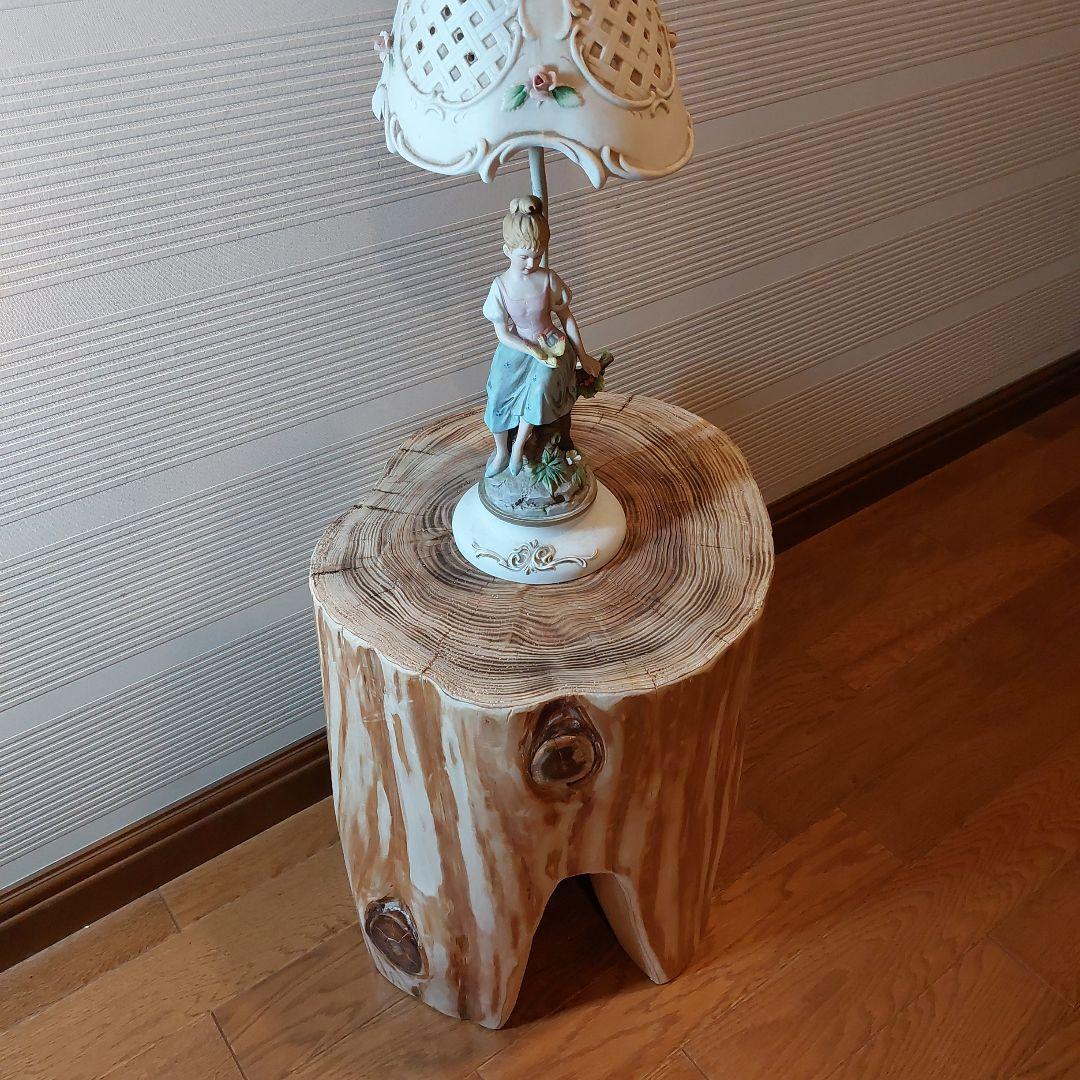 ★森の中で出会いそうな大きい丸太椅子