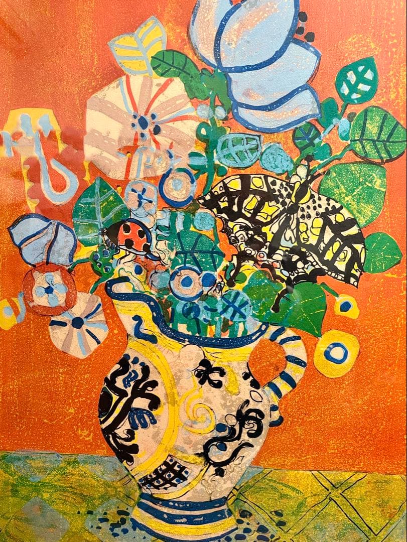 アイズピリ「オレンジ背景の花束」 - メルカリ