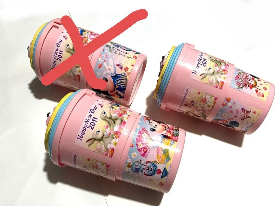 激レア】ディズニー お正月 2011年限定 ポップコーンバケツ 3点セット