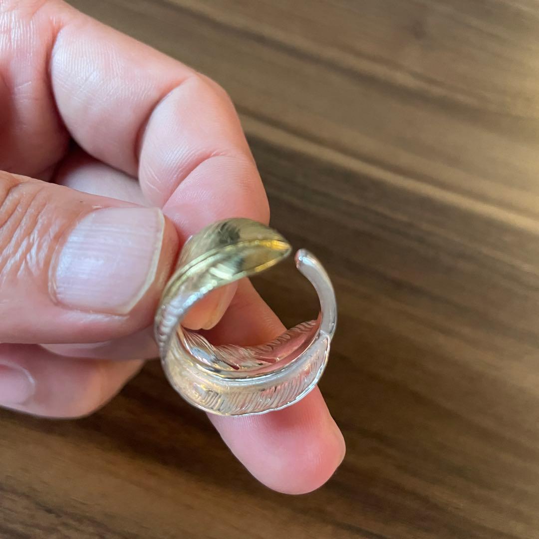 先金 フェザー リング 指輪 アクセサリー ハンドメイドノーブランド