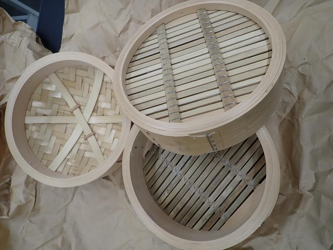 せいろ　木製 27cm 竹製蓋付き