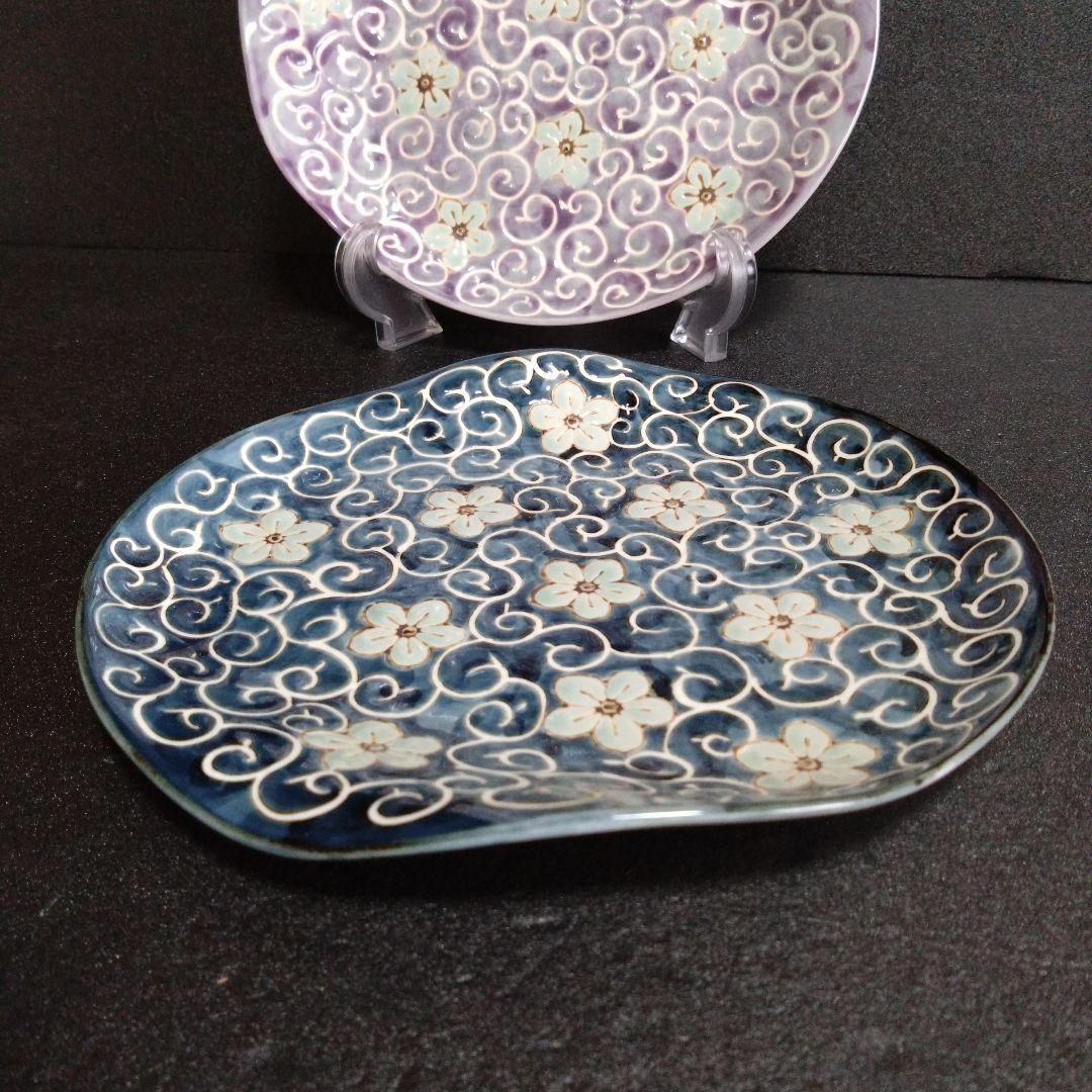 新品 波佐見焼 龍庵窯 捻りスクエアプレート2枚　お祝い　レストラン