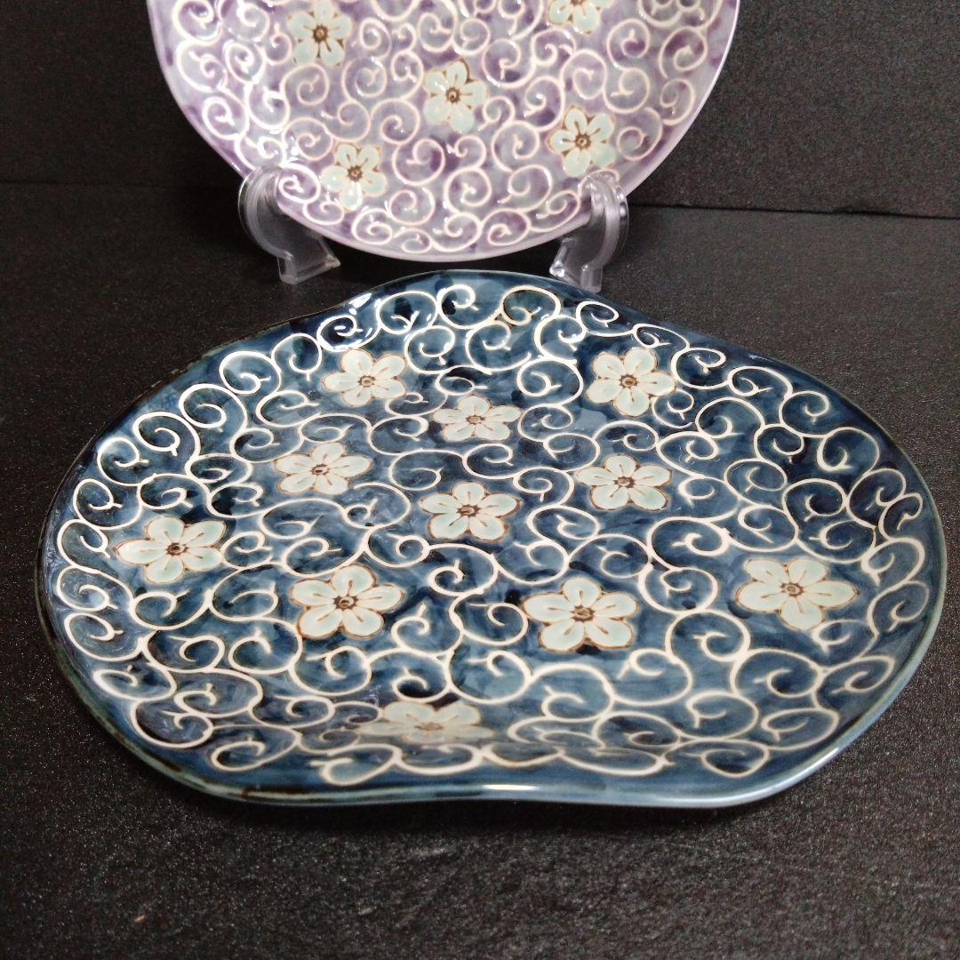 新品 波佐見焼 龍庵窯 捻りスクエアプレート2枚　お祝い　レストラン