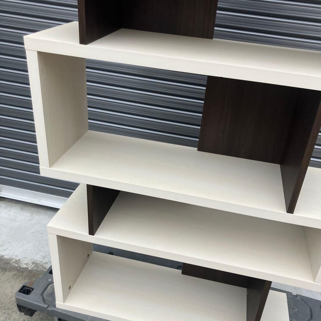 北欧レトロ 白井産業 5段 ジグザグラック 木製オープンラック 本棚 飾り棚