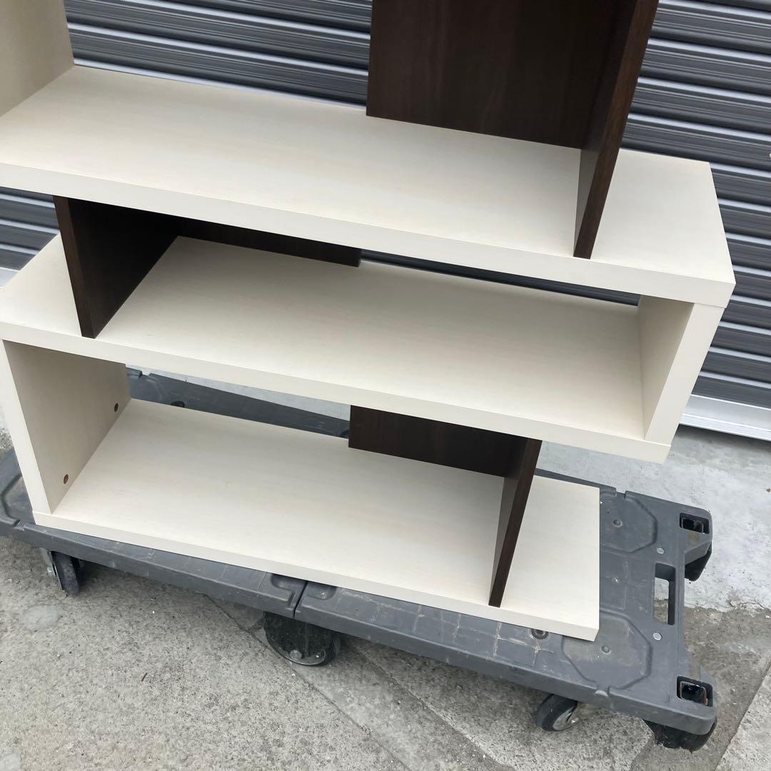 北欧レトロ 白井産業 5段 ジグザグラック 木製オープンラック 本棚 飾り棚