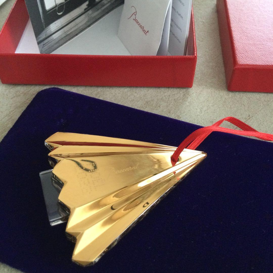 Baccarat クリスマスオーナメント 2022 ゴールドクリスマスツリー型