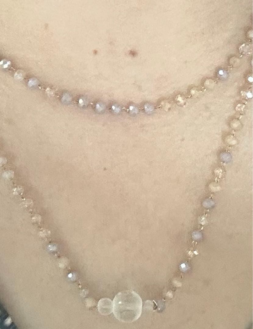 【長い1点もの】願いが叶うマントラ数珠天然石1連2連ネックレスブレスレット