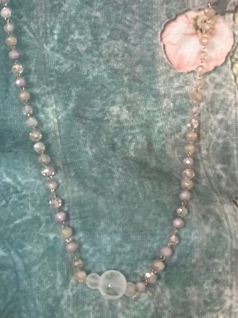 【長い1点もの】願いが叶うマントラ数珠天然石1連2連ネックレスブレスレット