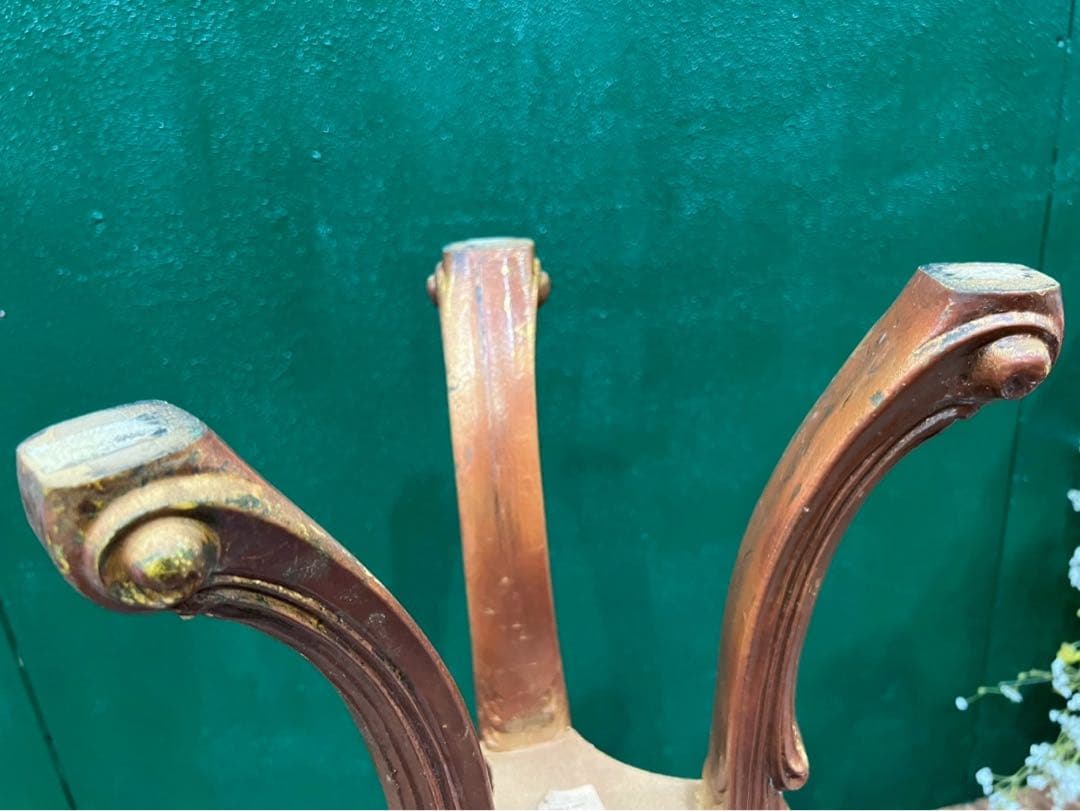 大理石 猫脚 花台 インテリア 当時物 昭和レトロ アンティーク サイドテーブ