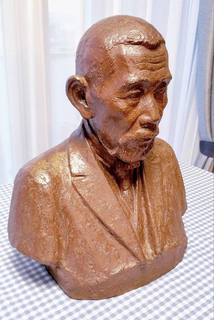 第29代内閣総理大臣・犬養木堂胸像■備前焼・岡本錦朋■岡山市犬養木堂記念館犬養毅
