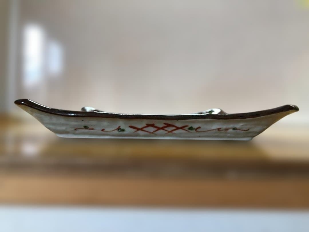 九谷焼 手描赤絵兎四角”大皿” 5客 ※バラ売り・アソート売り可