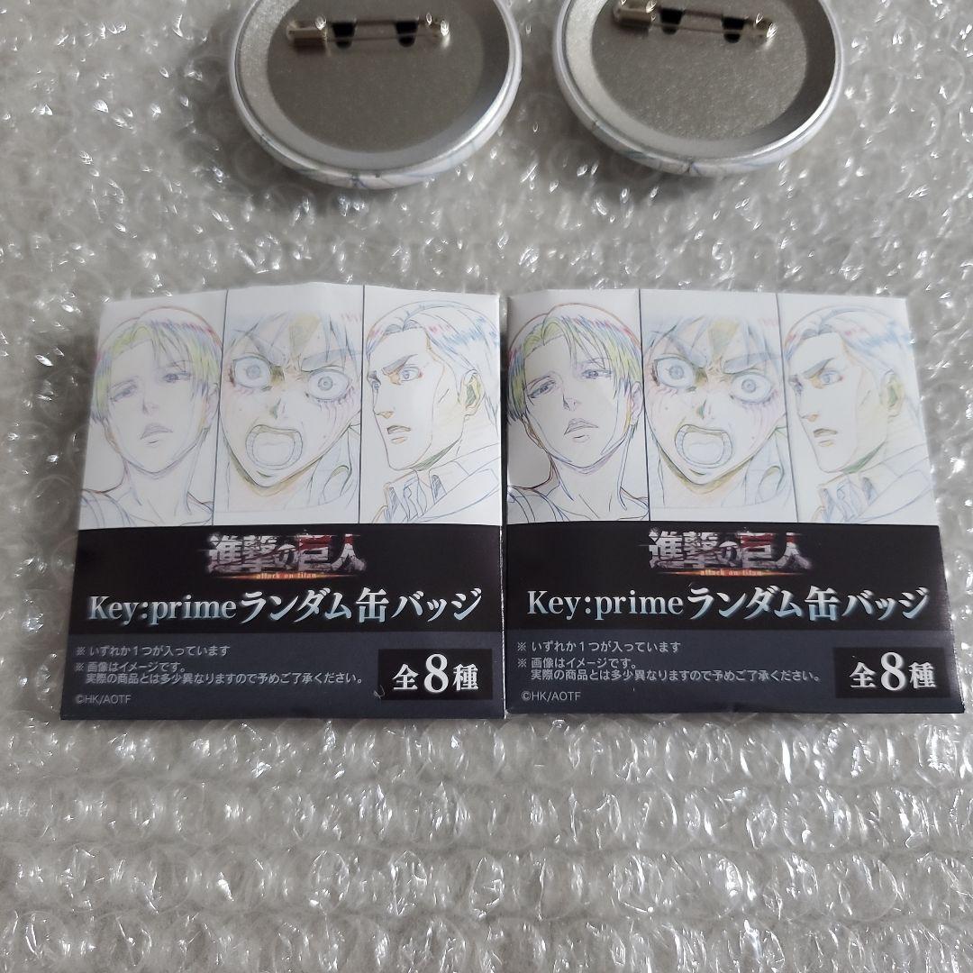進撃の巨人 WIT STUDIO key:prime 缶バッジ アルミン 2つ - メルカリ