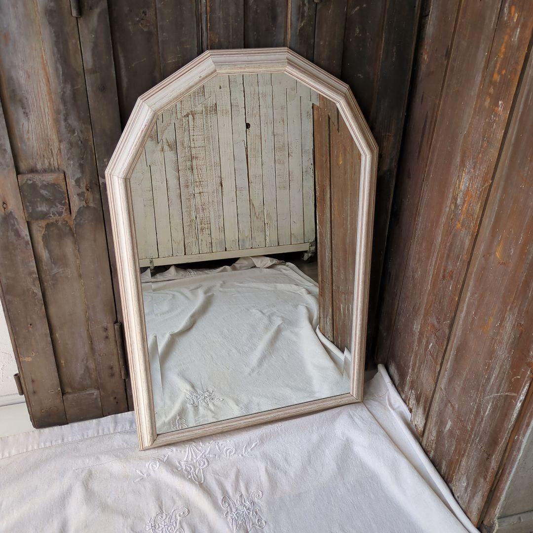 ウォールミラー フレンチシック 88㎝ 木製