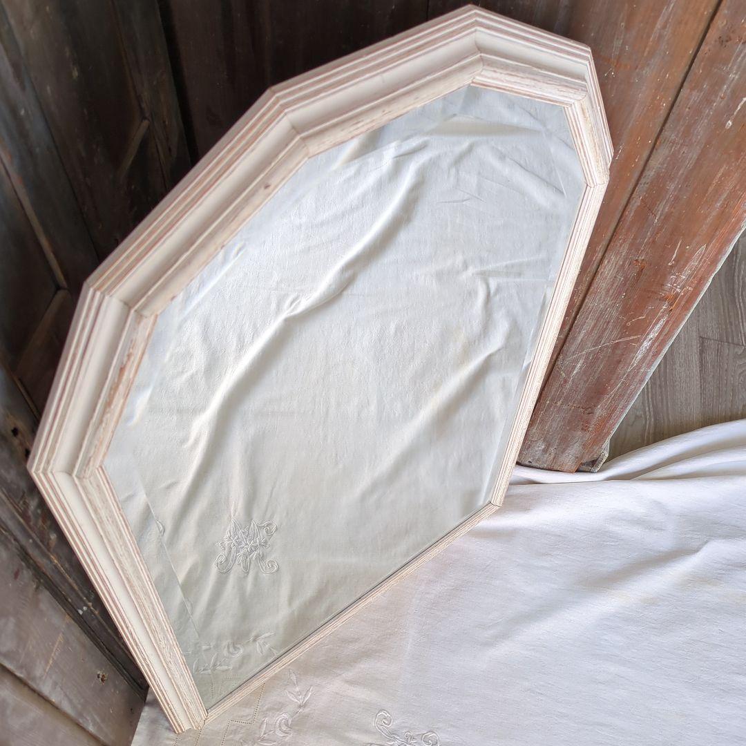 ウォールミラー フレンチシック 88㎝ 木製