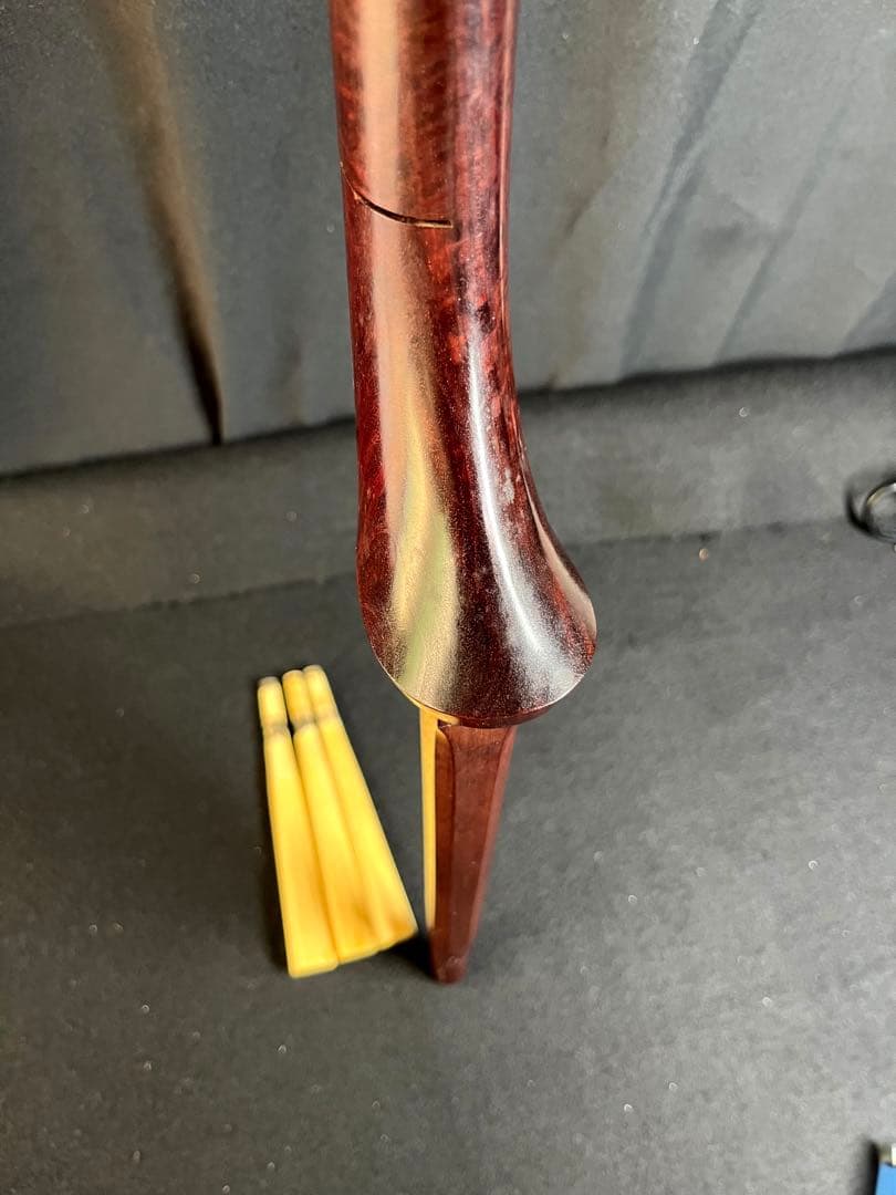 津軽三味線 三線・本紫檀・棹のみ 紅木紫檀製 純銀 天然素材 弦楽器