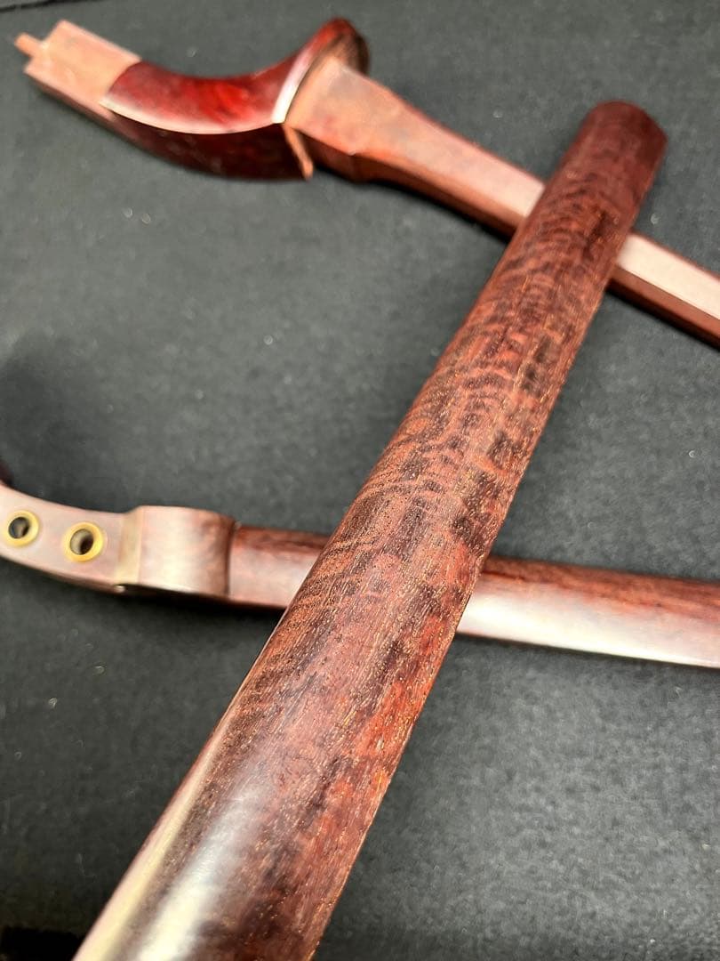 津軽三味線 三線・本紫檀・棹のみ 紅木紫檀製 純銀 天然素材 弦楽器