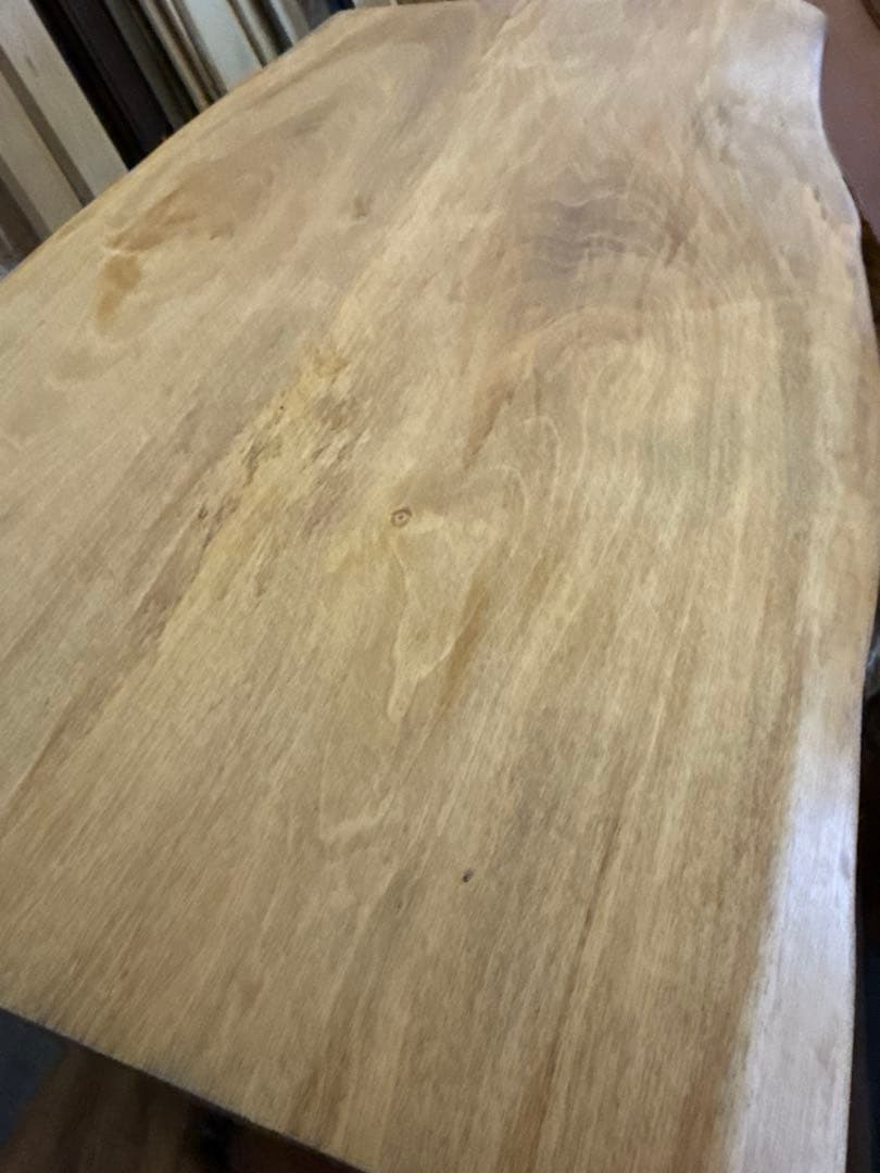 【75cm×49cm】テーブル　天板　塗装込　無垢材　耳付き