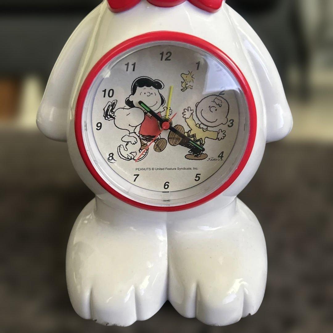 スヌーピー ピーナッツ 置き時計 貯金箱 レア品 ビンテージ品 - メルカリ
