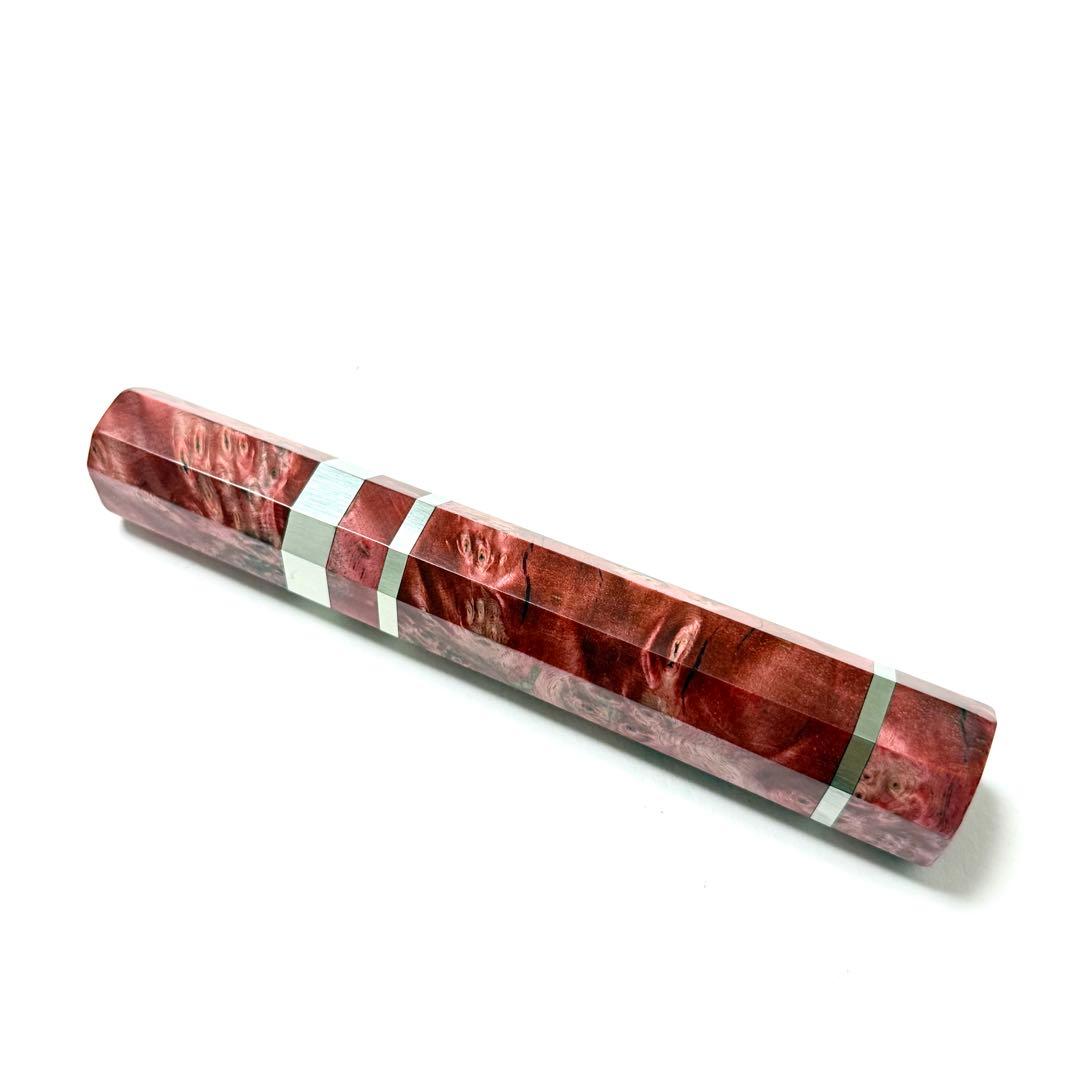 三段銀巻 牛刀210 手作り 包丁の柄 牛刀7寸 スタビライズドウッド 八角柄f