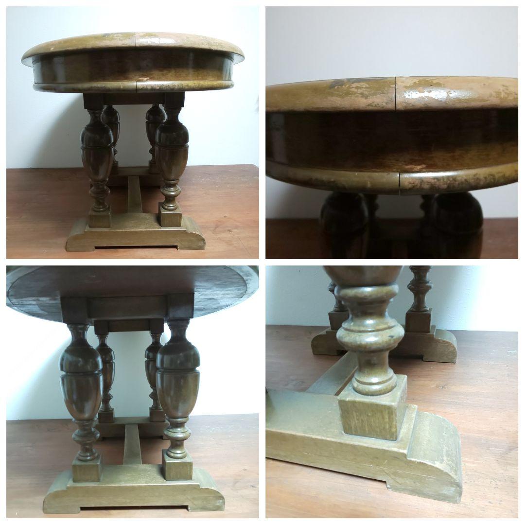 ヴィンテージ 木製 テーブル ラウンドテーブル 店舗什器 ヴィンテージ家具