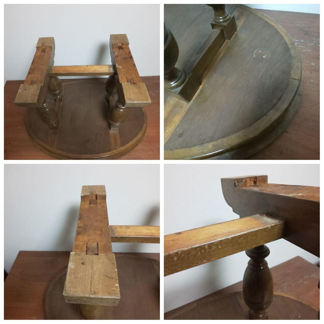 ヴィンテージ 木製 テーブル ラウンドテーブル 店舗什器 ヴィンテージ家具