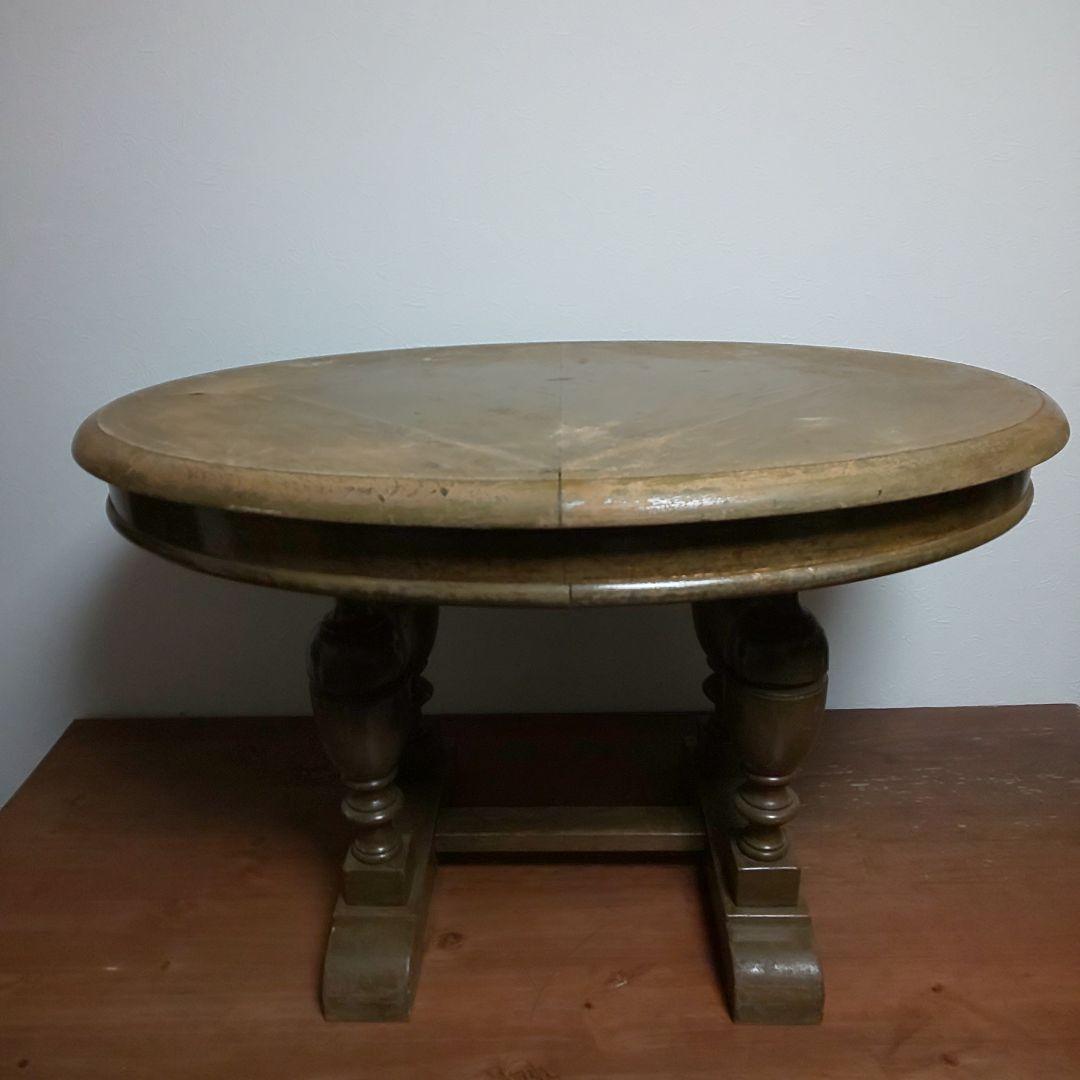 ヴィンテージ 木製 テーブル ラウンドテーブル 店舗什器 ヴィンテージ家具