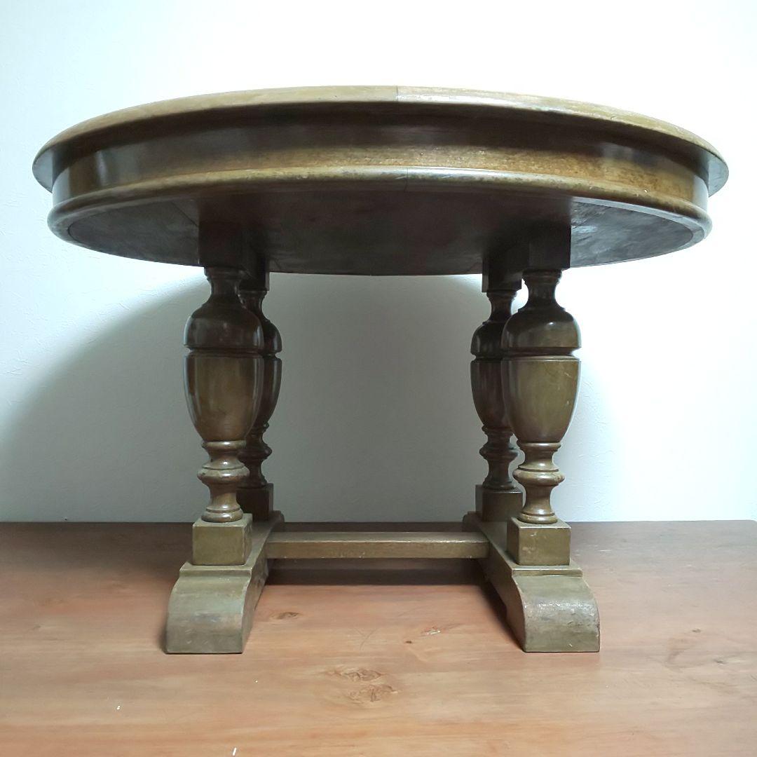 ヴィンテージ 木製 テーブル ラウンドテーブル 店舗什器 ヴィンテージ家具