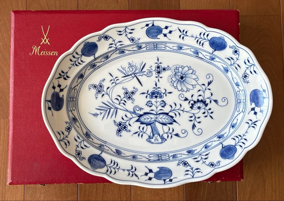 ◾️未使用品◾️マイセン Meissen ブルーオニオン オーバル大皿