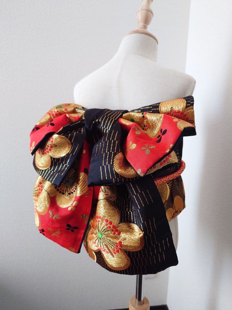 七五三　ハーフ成人式　ジュニア帯　大人用袋帯からの作り帯　1点物