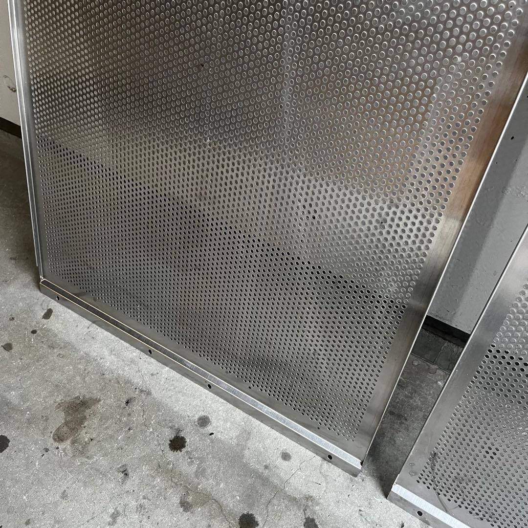 美品☆無印 ステンレスユニットシェルフ用 ステンレスパンチングバック