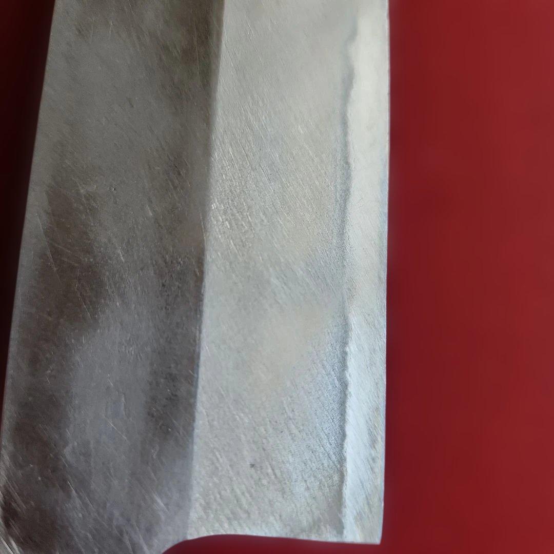 平刃 菜切り包丁 　【極上登録　卍正忠請合　本鍛錬】　木製カバー付き