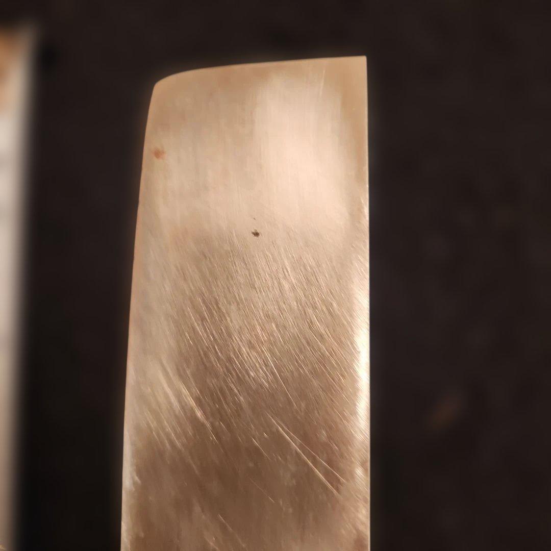 平刃 菜切り包丁 　【極上登録　卍正忠請合　本鍛錬】　木製カバー付き