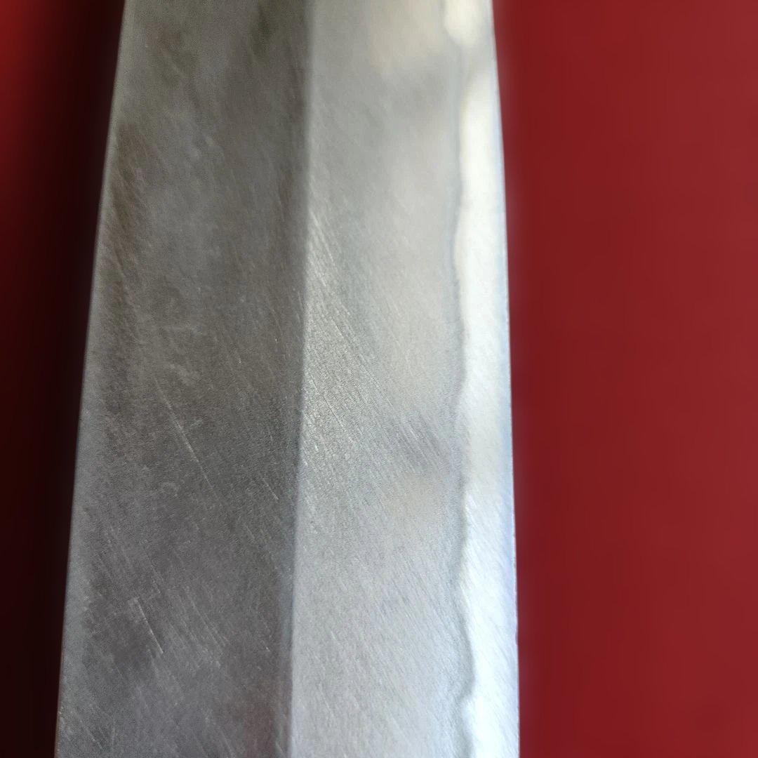 平刃 菜切り包丁 　【極上登録　卍正忠請合　本鍛錬】　木製カバー付き