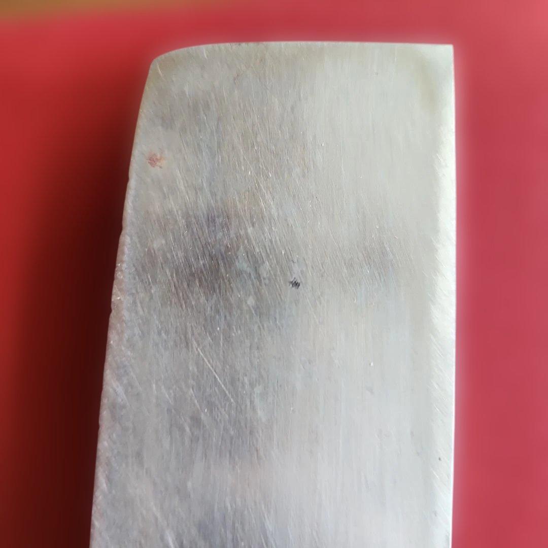 平刃 菜切り包丁 　【極上登録　卍正忠請合　本鍛錬】　木製カバー付き