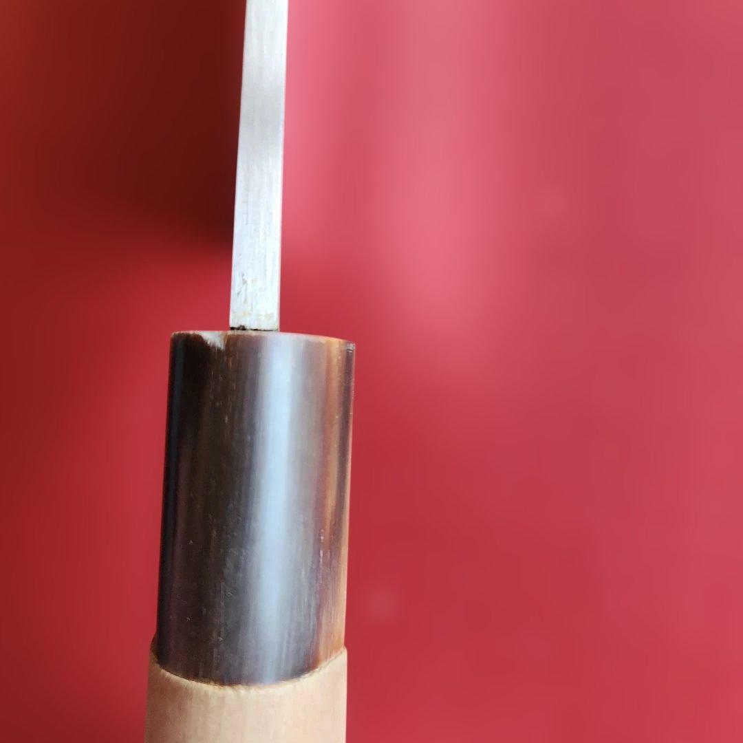 平刃 菜切り包丁 　【極上登録　卍正忠請合　本鍛錬】　木製カバー付き