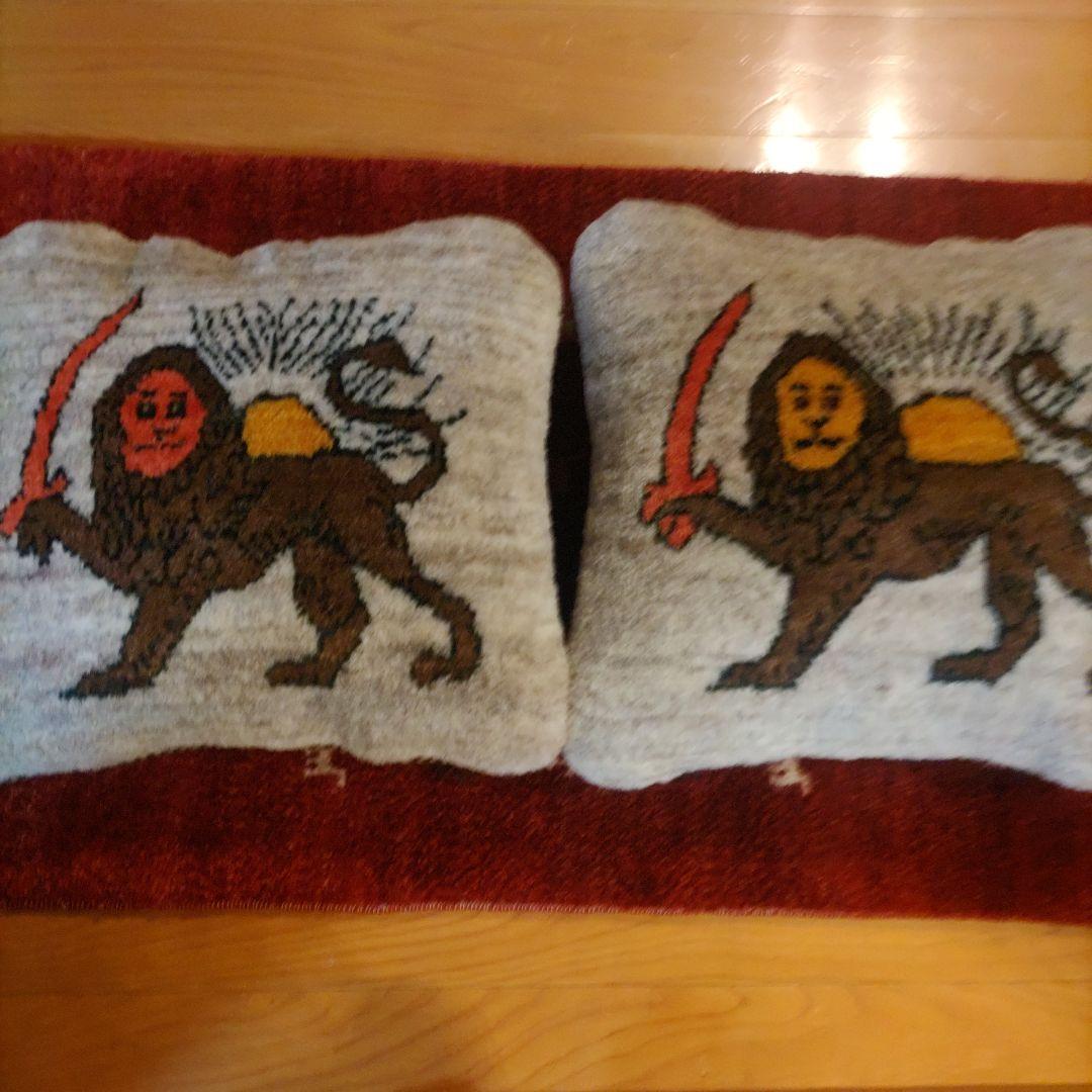 イラン シラーズ ギャッベ クッション 2こセット 高品質