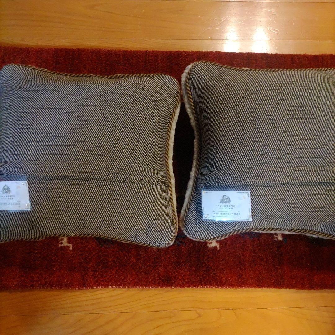 イラン シラーズ ギャッベ クッション 2こセット 高品質