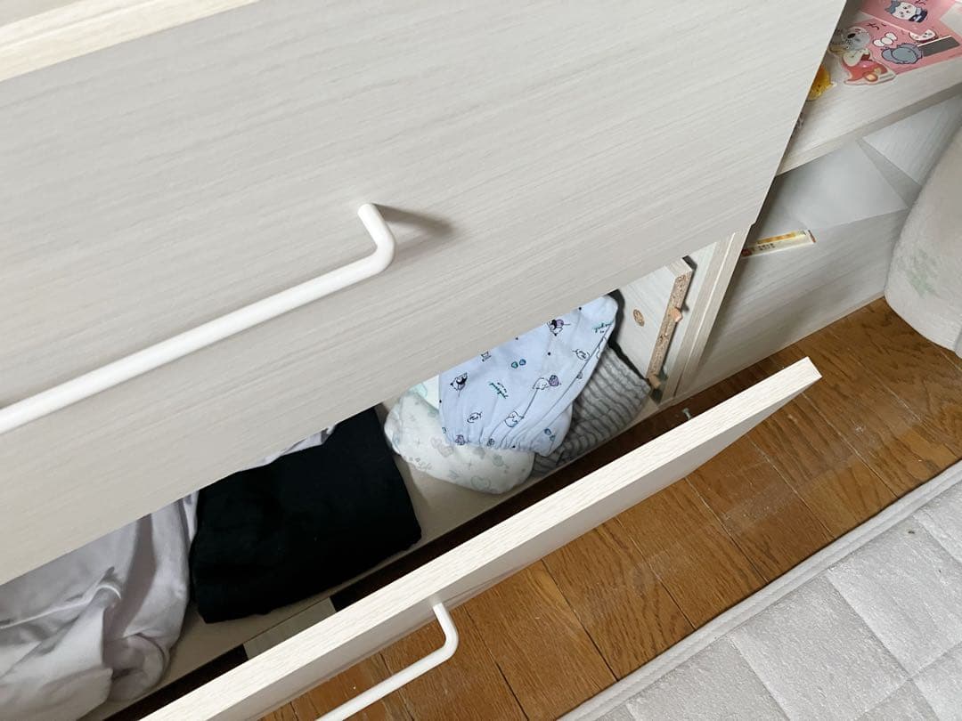 ニトリ　木製ロフトベッド ホワイト 収納付き