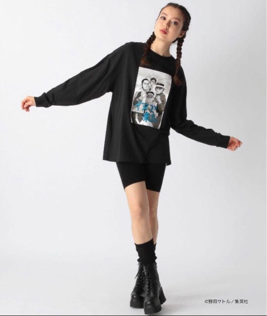 FOREVER21 ゴールデンカムイ Tシャツ 黒 イヌで来た ステッカー付き