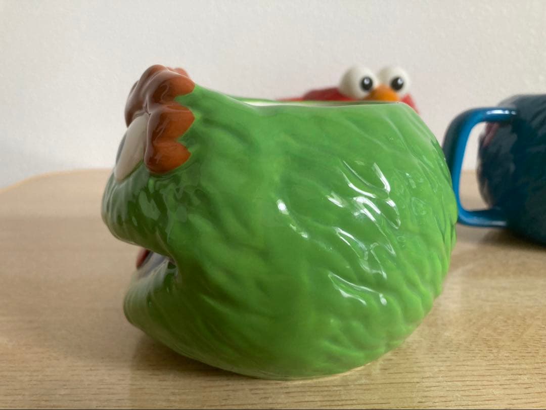 セサミストリート　クッキーモンスター　エルモ　オスカー　フェイスマグ　マグカップ