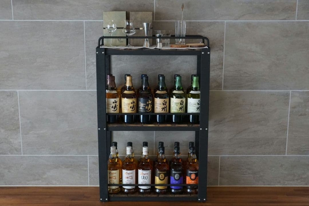 ウィスキーラック 男前インテリア ハンドメイド お酒 棚