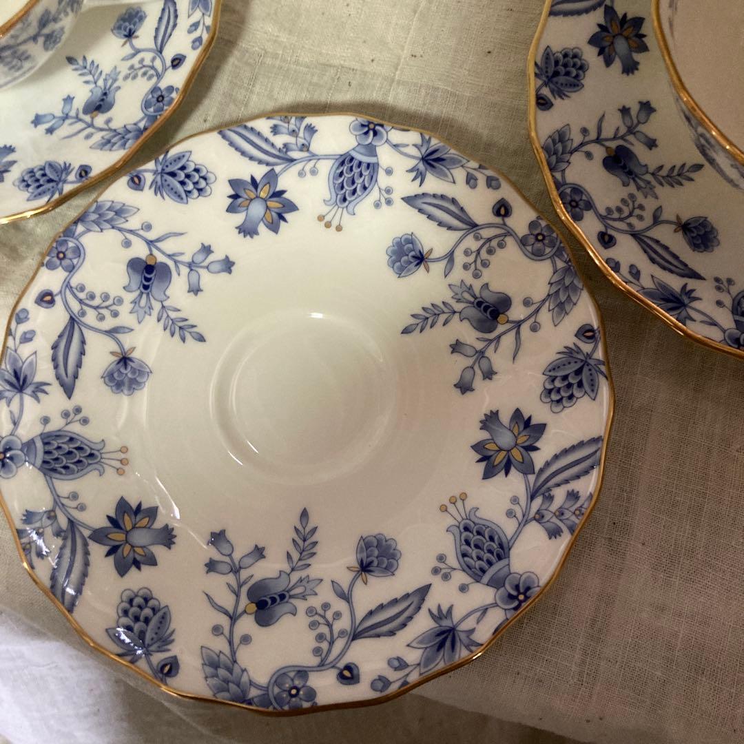 Noritake ボーンチャイナ ティーカップ ブルーソレンティーノ5客セット