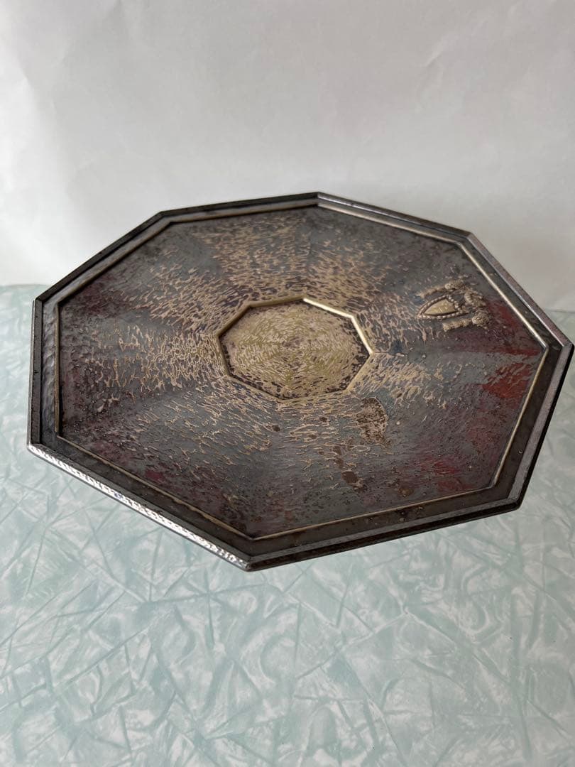 コンポート アンティーク 古道具 古物 高杯 オクトゴナル